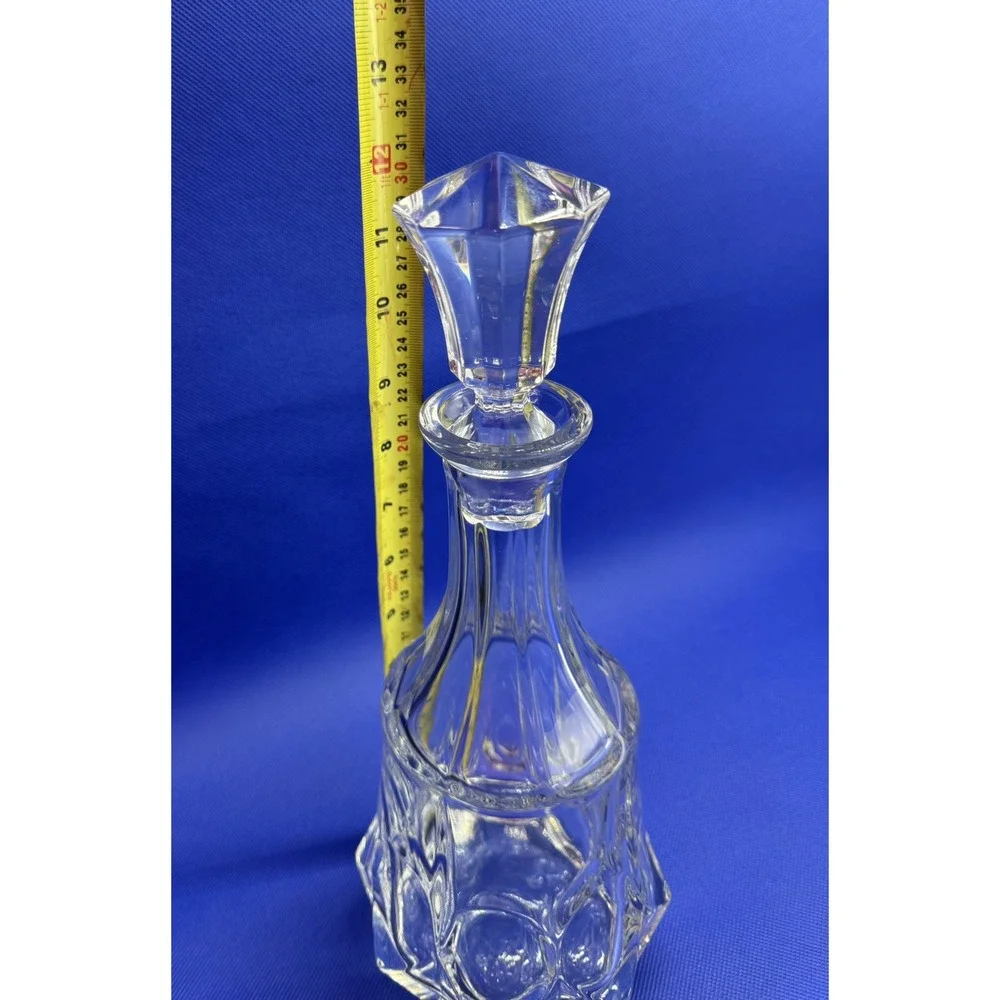 Vintage Bohemian‎ Czech Cut Clear Crystal Glass Wine Decanter